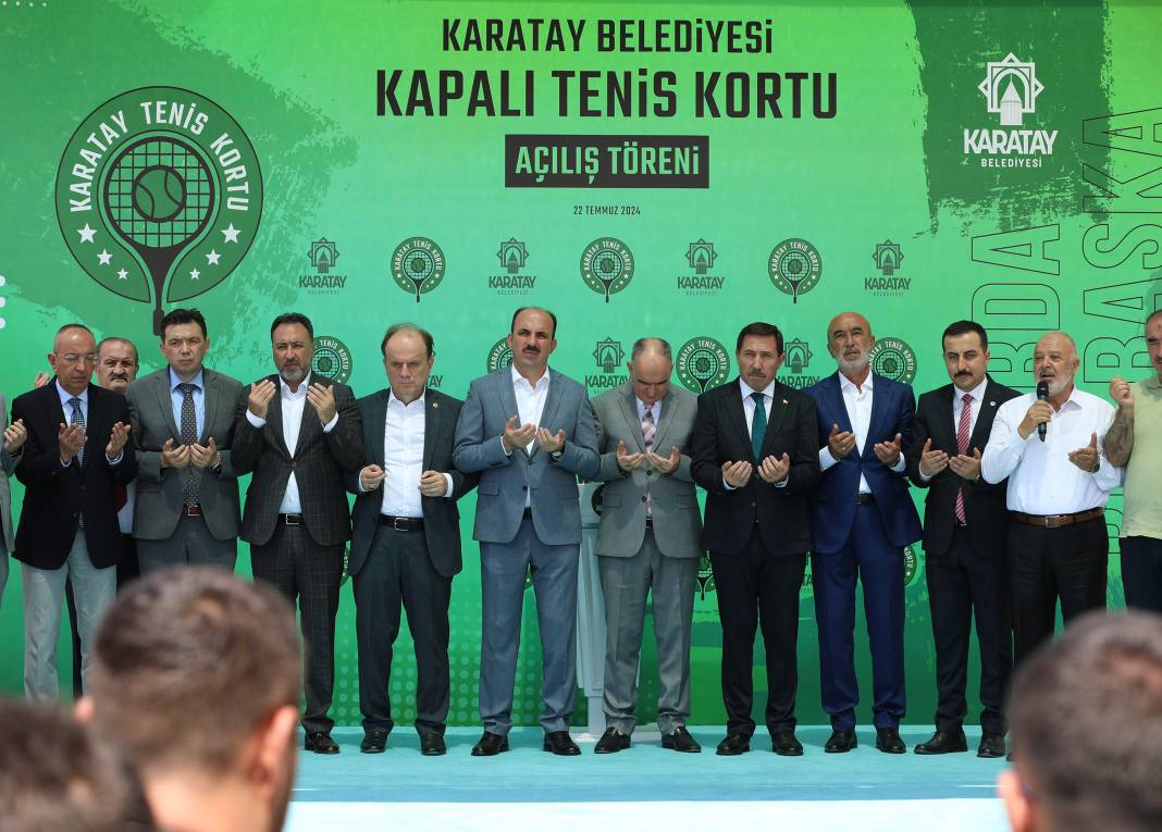 75 milyon liraya mal oldu! Karatay Kapalı Tenis Kortu hizmete açıldı 2